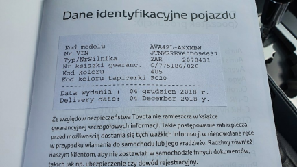 Zdjęcie przedmiotu: TOYOTA, RAV4 16-18, Hybrid Premium 4x2