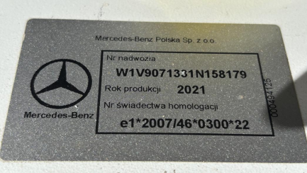 Zdjęcie przedmiotu: MERCEDES-BENZ Sprinter E6 3.5t Oświadczenie o utracie DR