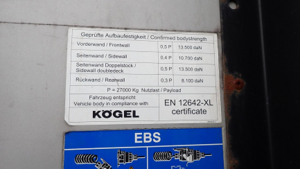 Zdjęcie przedmiotu: KOEGEL S24-1 curtain semi-trailer