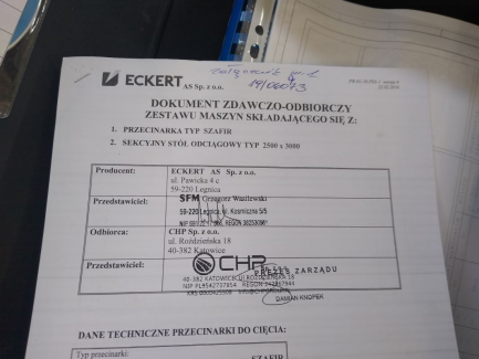 Zdjęcie przedmiotu: Automatic oxygen-plasma cutting machine Eckert Szafir