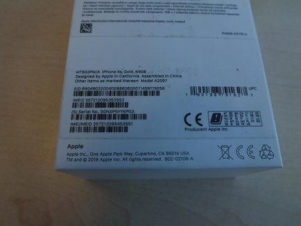 Zdjęcie przedmiotu: Smartphone APPLE iPhone XS A2097 64 GB