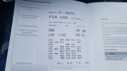 Zdjęcie przedmiotu: Audi S5 3.0 TFSI Quattro Tiptronic