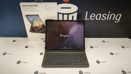 Zdjęcie przedmiotu: Планшет Apple iPad Pro 12.9'' 64GB Wi-Fi + Cellular сірого кольору, код виробника: MTHJ2FD/A + клавіатура для iPad Logite Slim Folio Pro Graphite