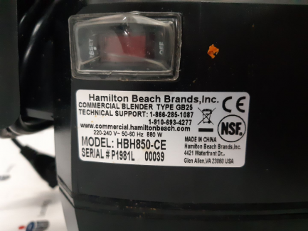 Zdjęcie przedmiotu: Hamilton Beach HBH850-CE SUMMIT specialist blender