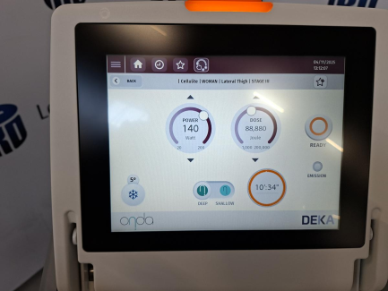 Zdjęcie przedmiotu: Urządzenie medyczne DEKA ONDA wykorzystywane do usuwania cellulitu oraz redukcji tkanki tłuszczowej napinając przy tym zwiotczałą skórę