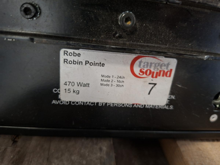 Zdjęcie przedmiotu: Ruchoma głowica oświetleniowa ROBE POINTE MS 280 – 20 szt.