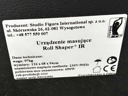 Zdjęcie przedmiotu: STUDIO FIGURA Roll Shaper IR massage device