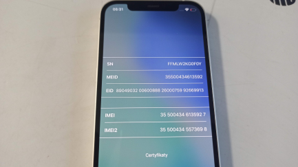 Zdjęcie przedmiotu: Phone / Smartphone Apple iPhone 12 6.1" 128GB white product code MGJC3PM/A