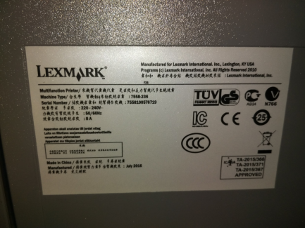 Zdjęcie przedmiotu: Lexmark x950 printer - 5 pieces
