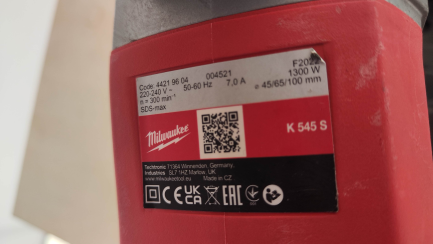 Zdjęcie przedmiotu: Milwaukee SDSMAX K 545S 5KG 8.5J Hammer