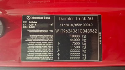 Zdjęcie przedmiotu: Mercedes-benz Actros E6 18.0t