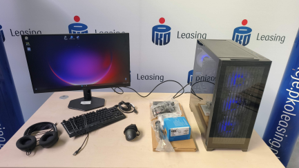 Zdjęcie przedmiotu: Zestaw komputerowy: Komputer stacjonarny Intel Core i5-12400F, RTX 5060, 32GB, 2TB M2, WIN 11 Pro + Monitor LED 27" AOC 27G4X + Słuchawki + Klawiatura  + Myszka 