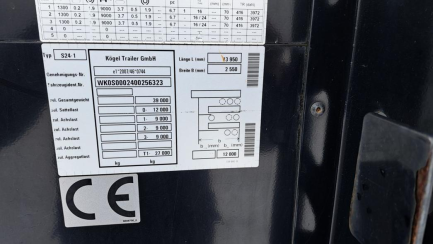 Zdjęcie przedmiotu: KOGEL SN 24 Mega CO24P90/910/13.95 35.0t