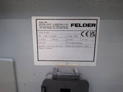 Zdjęcie przedmiotu: Felder K700 sliding table saw