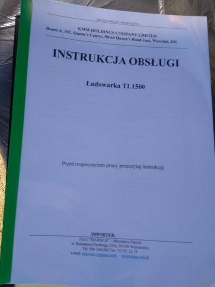 Zdjęcie przedmiotu: TAIAN TL 1500 telehandler