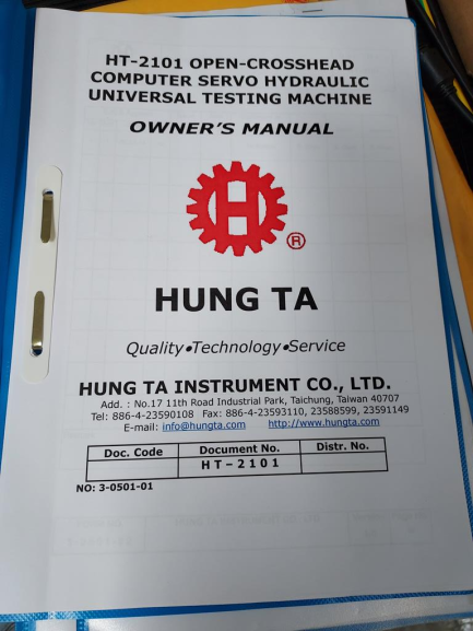 Zdjęcie przedmiotu: HUNG TA HT2101 stationary testing machine