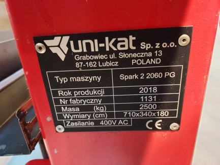 Zdjęcie przedmiotu: Wycinarka plazmowa CNC UNIKAT SPARK 2 
