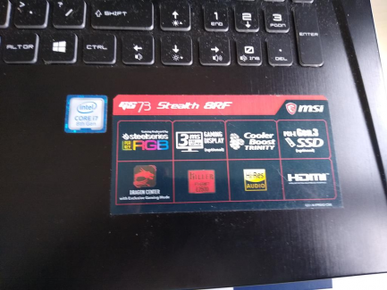 Zdjęcie przedmiotu: MSI GS73 / 8RF-043PL laptop