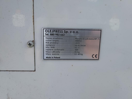 Zdjęcie przedmiotu: OLEJPRESS MP-75 lampshade welder