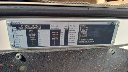 Zdjęcie przedmiotu: SCANIA R450 LA 4x2 HNA Highline SCR E6 19.0t DR zatrzymany elektronicznie Cepik informacja o odczycie przebiegu 