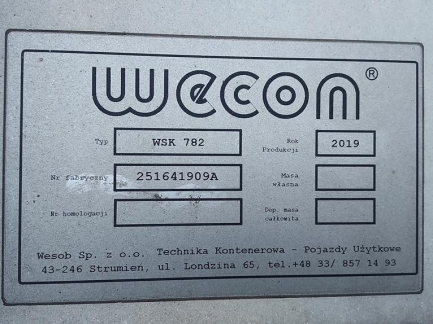 Zdjęcie przedmiotu: Removable container BDF WECON 782