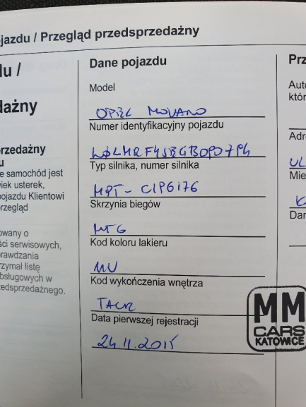 Zdjęcie przedmiotu: Opel Movano CDTI L3H2 Euro 5