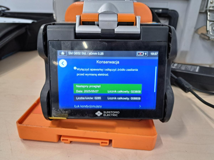 Zdjęcie przedmiotu: Spawarka światłowodowa SUMITOMO TYPE-72C + reflektometr światłowodowy EXFO MAX-730C-SM2-EA