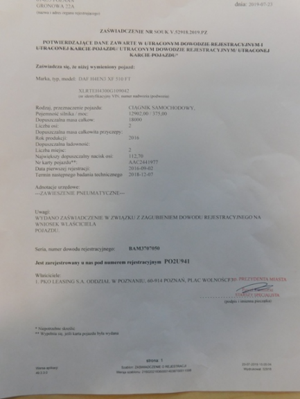 Zdjęcie przedmiotu: DAF XF 510 Euro 6 12902ccm - 510HP