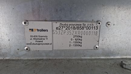 Zdjęcie przedmiotu: Przyczepa gastronomiczna AM AM KEBAB ZP352 TRAILERS