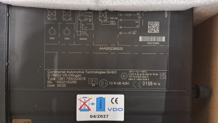 Zdjęcie przedmiotu: VDO digital tachograph version G2V2