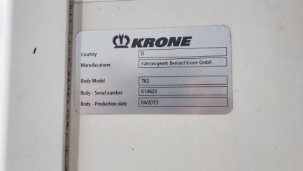 Zdjęcie przedmiotu: KRONE SD Refrigerator