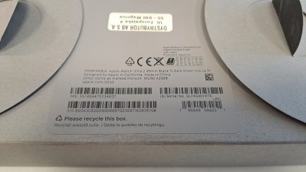 Zdjęcie przedmiotu: Zegarek / Smartwatch Apple Watch Ultra 2 GPS + Cellular 49mm koperta tytanowa (czarny) + opaska Trail rozmiar M/L (czarny) kod prod. MX4R3WB/A