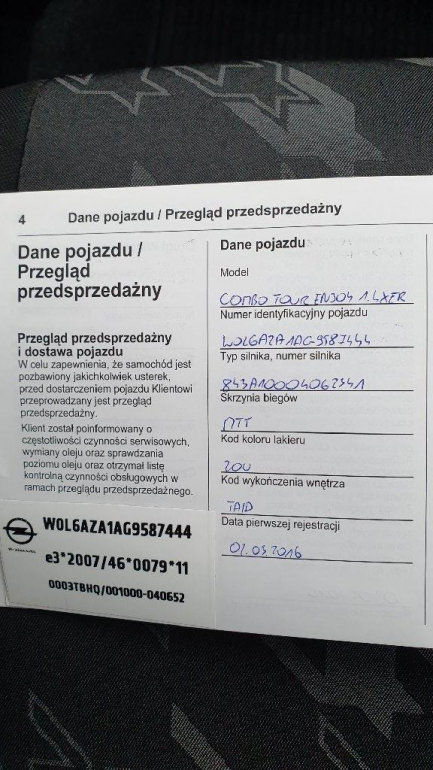 Zdjęcie przedmiotu: Opel Combo Tour 1.4 Enjoy Eu6