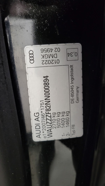 Zdjęcie przedmiotu: Audi A8 50 TDI mHEV Quattro Tiptr. Oświadczenie o utracie DR