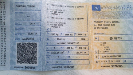 Zdjęcie przedmiotu: Jeep Compass Combi