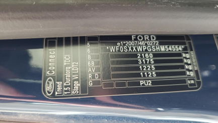 Zdjęcie przedmiotu: Ford Transit Connect 210 L2 1.5 TDCi E6 2.1t Oświadczenie o utracie DR