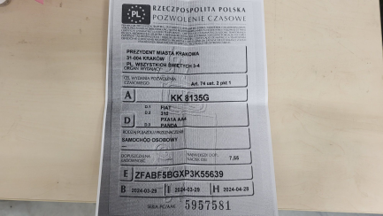 Zdjęcie przedmiotu: Fiat Panda 1.2 LPG No documentation for the gas installation