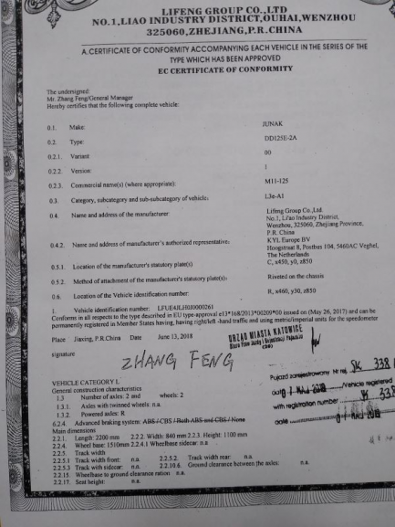 Zdjęcie przedmiotu: Junak M11