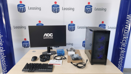 Zdjęcie przedmiotu: Zestaw komputerowy: Komputer stacjonarny Intel Core i5-12400F, RTX 5060, 32GB, 2TB M2, WIN 11 Pro + Monitor LED 27" AOC 27G4X + Słuchawki + Klawiatura  + Myszka 