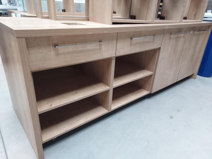 Zdjęcie przedmiotu: Bar furniture (3x cupboard, 4x shelf, 1x glass extension)