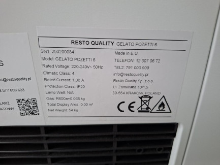 Zdjęcie przedmiotu: Witryna do lod&oacute;w RESTO QUALITY GELATO POZETTI 6