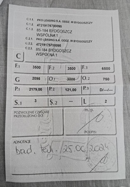 Zdjęcie przedmiotu: Peugeot BOXER 435 2.2 BlueHDi E6.2 3.5t L4H2 Premium Oświadczenie o utracie DR