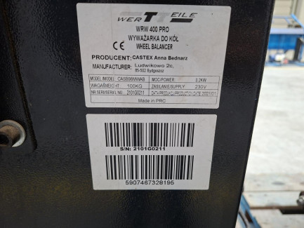 Zdjęcie przedmiotu: Обладнання для шиномонтажних майстерень CASTEX (WERTTEILE) - балансувальний та шиномонтажний верстат