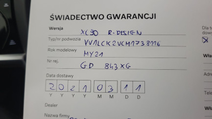 Zdjęcie przedmiotu: Volvo XC90 B5 D AWD R-Design aut Oświadczenie o utracie DR