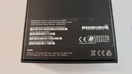 Zdjęcie przedmiotu: Telefon / Smartfon Apple iPhone 12 Pro Max 256GB złoty kod prod. MGDE3PM/A