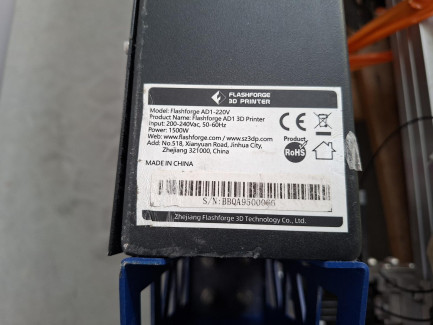 Zdjęcie przedmiotu: Drukarka 3D Zhejiang Flashforge 3D Technology Co. Ltd FLASHFORGE AD1