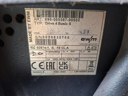 Zdjęcie przedmiotu: Інверторний зварювальний апарат EWM Taurus 405 Basic S