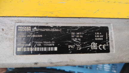Zdjęcie przedmiotu: Concrete vibrator WACKER NEUSON IRFU 38/230/5