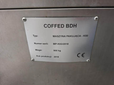 Zdjęcie przedmiotu: COFFED BDH K50 packaging machine
