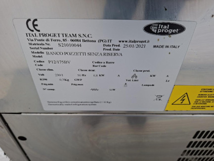 Zdjęcie przedmiotu: ITAL-PROGET BANCO POZZETTI SENZA RISERVA P12/175BV ice cream display cabinet